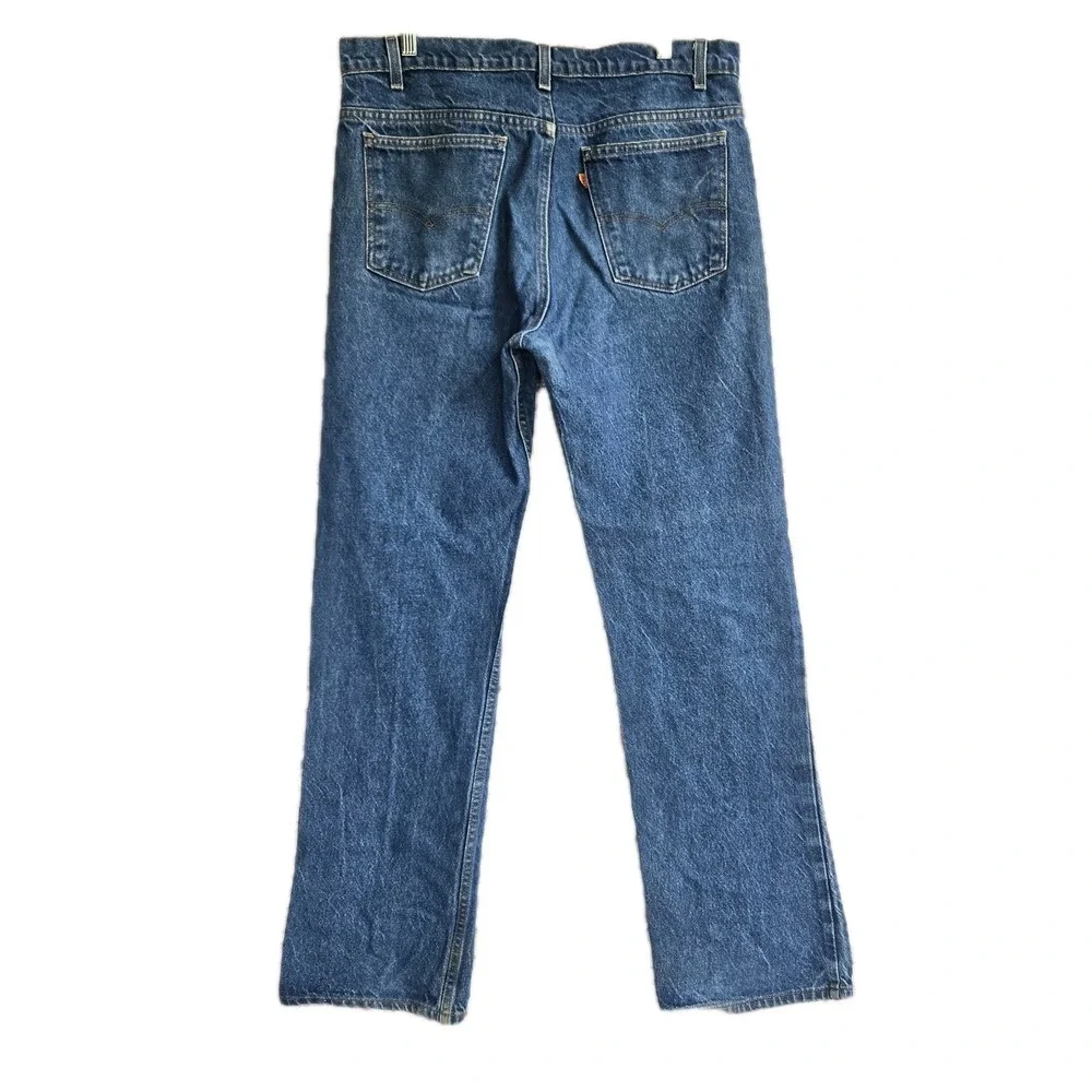 VTG Levi's Orange Tab Straight Leg Jeans Men's W36 L33 Blue Denim Made in USA